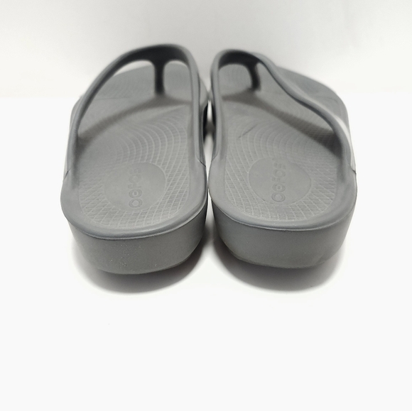 OOFOS OOLALA Womens Sandals Flip Flops Size 11 Grey - Picture 4 of 6